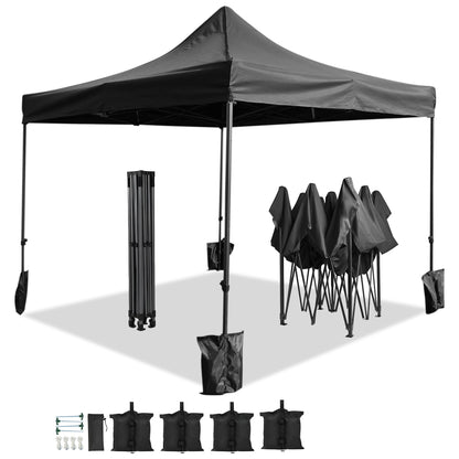 IvoQ Partytent 3x3 m Zwart Waterdicht