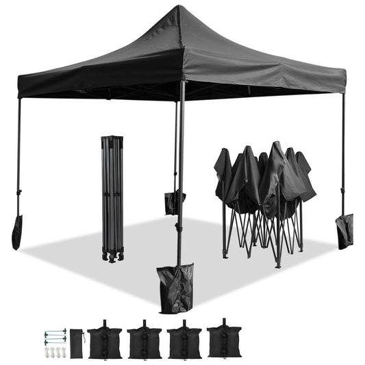 IvoQ Partytent 3x3 m Zwart Waterdicht