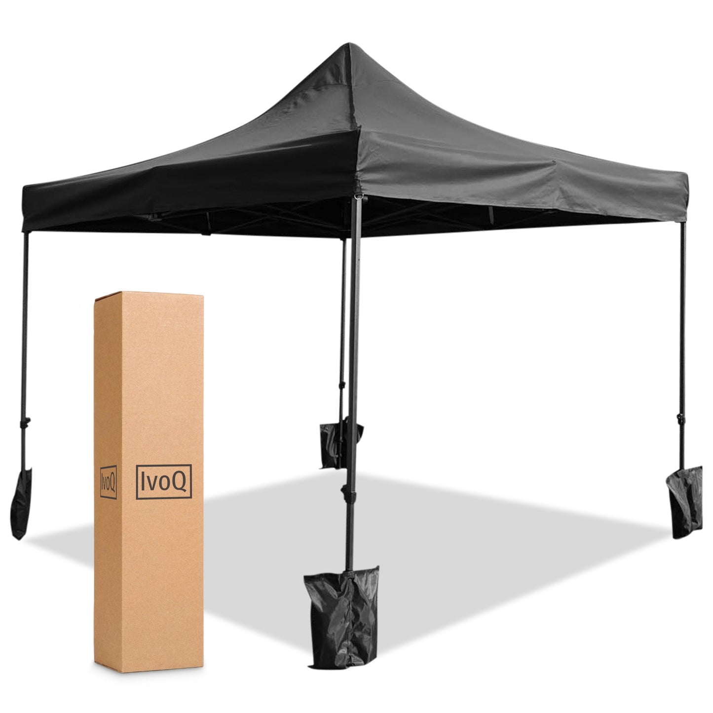 IvoQ Partytent 3x3 m Zwart Waterdicht