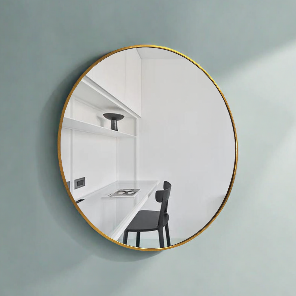 IvoQ Wandspiegel Goud Ronde Vorm 60 cm