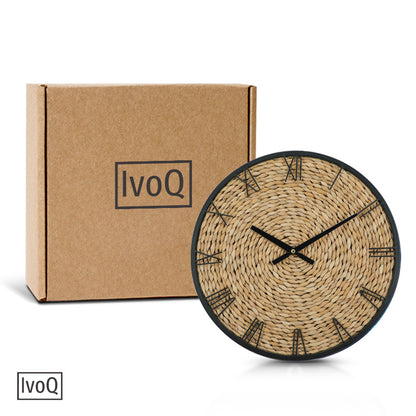 IvoQ Wandklok Zeegras Stil Quartz 40 cm