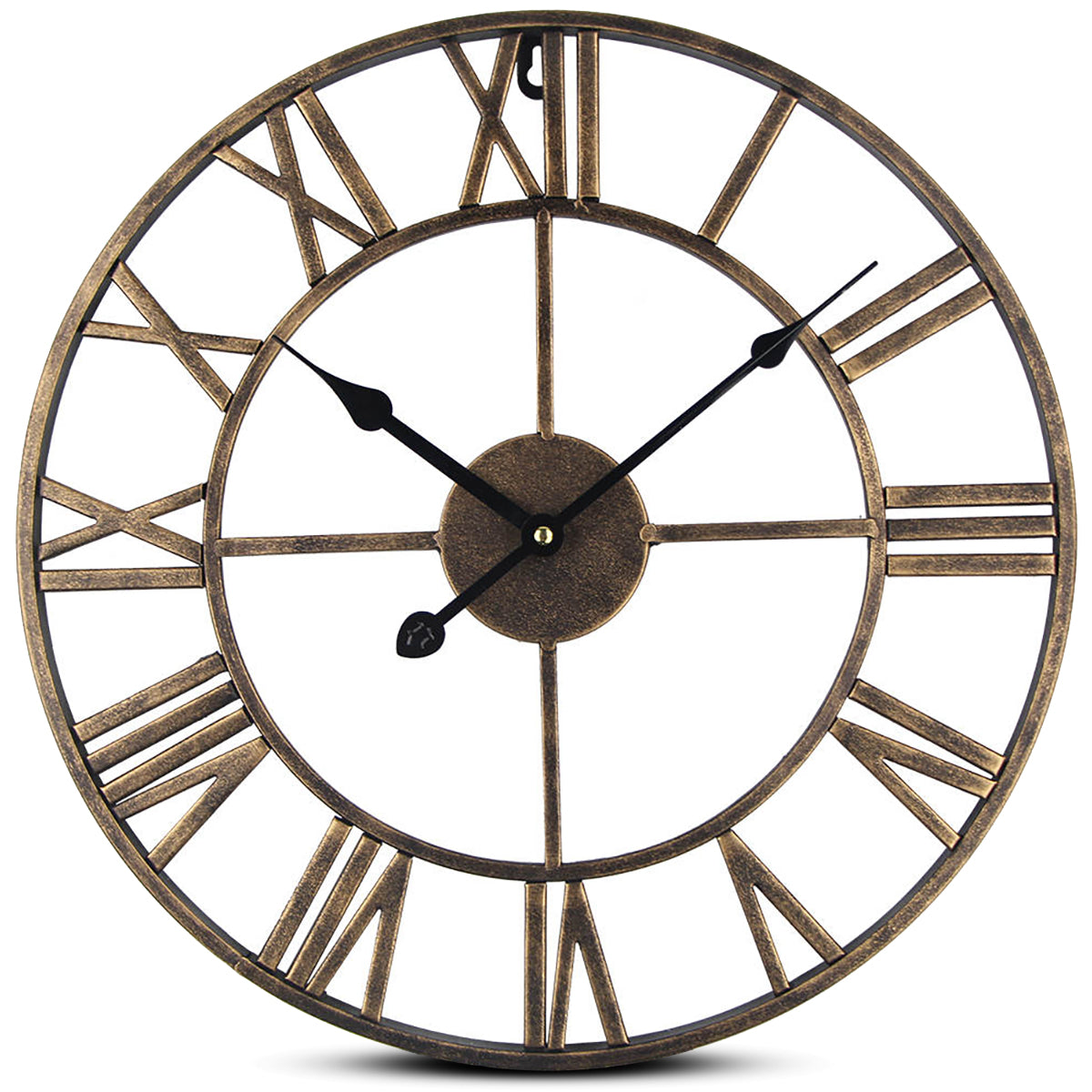 IvoQ Wandklok Goud Metaal Romeins 40 cm