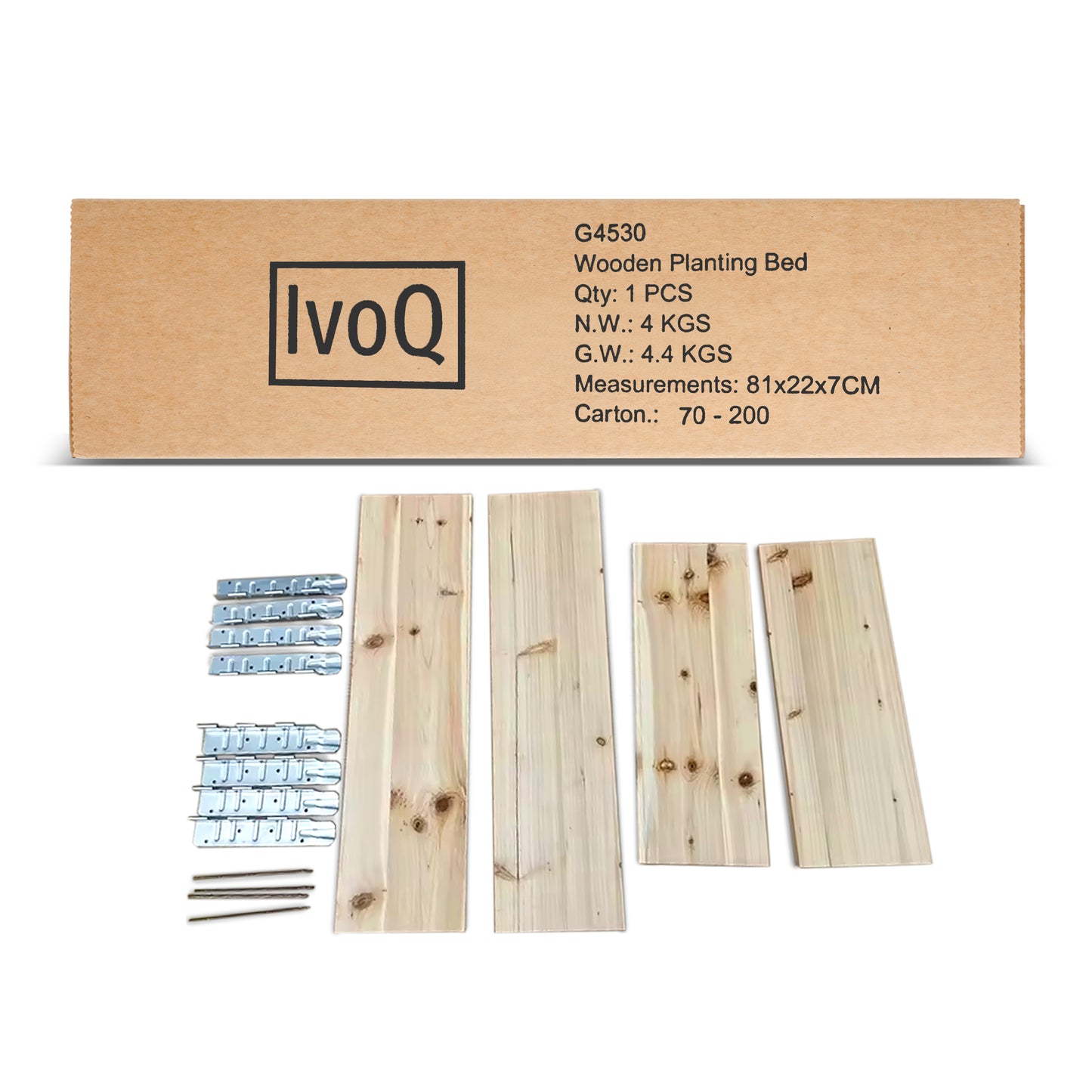 IvoQ Kweekbak Hout 80x60x20 cm