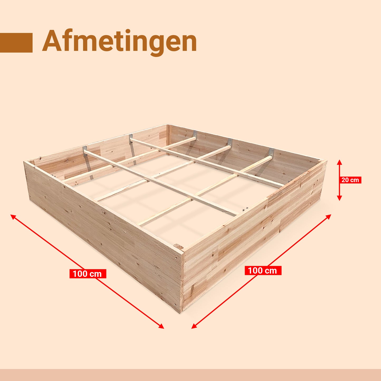 IvoQ Houten Moestuinbak 100 x 100 cm