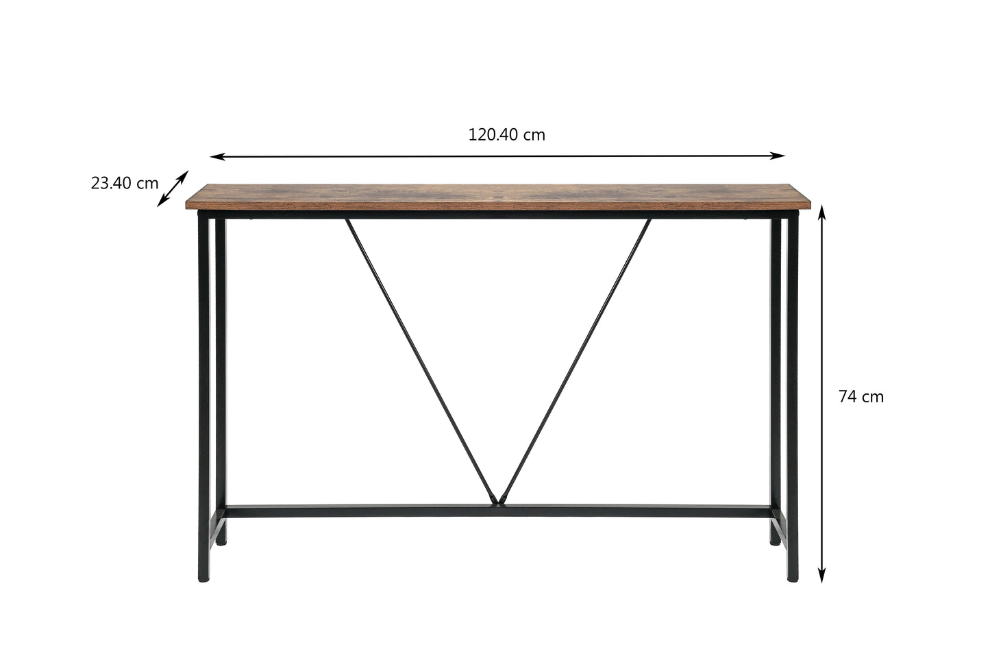 IvoQ Sidetable Industrieel Hout Metaal Bruin